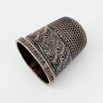 Vintage Sterling Silver Thimble – "THE SPA" – H.G. & S.