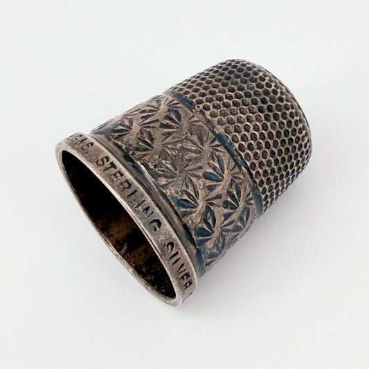 Vintage Sterling Silver Thimble – "THE SPA" – H.G. & S.