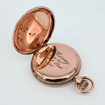 Antique Elgin Full Hunter Pocket Watch 1928 – Keystone Gold Filled Case – Working