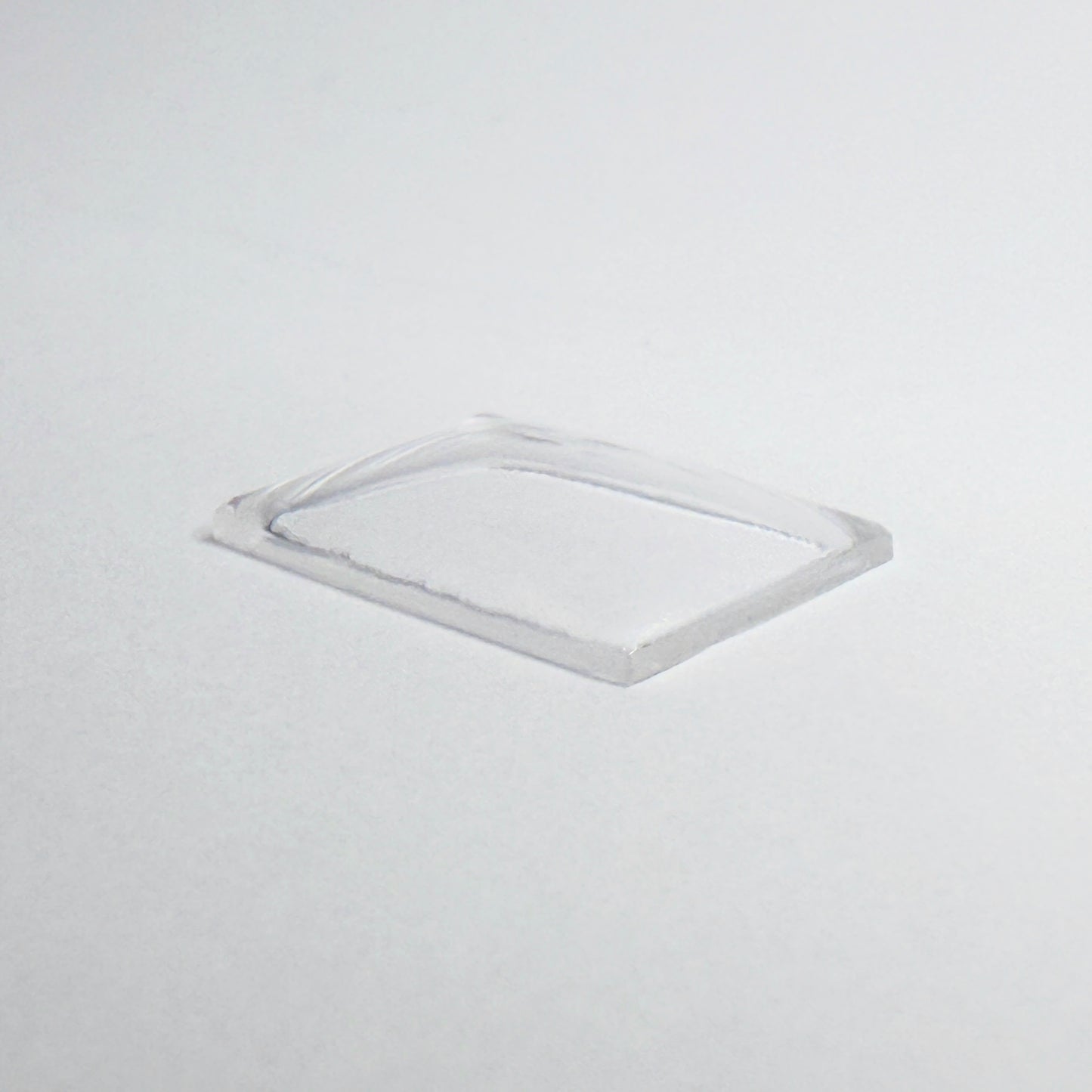 Rectangle Domed - Bottom Edges Flat - G-S Flexo Acrylic Watch Crystals - Vintage New Old Stock