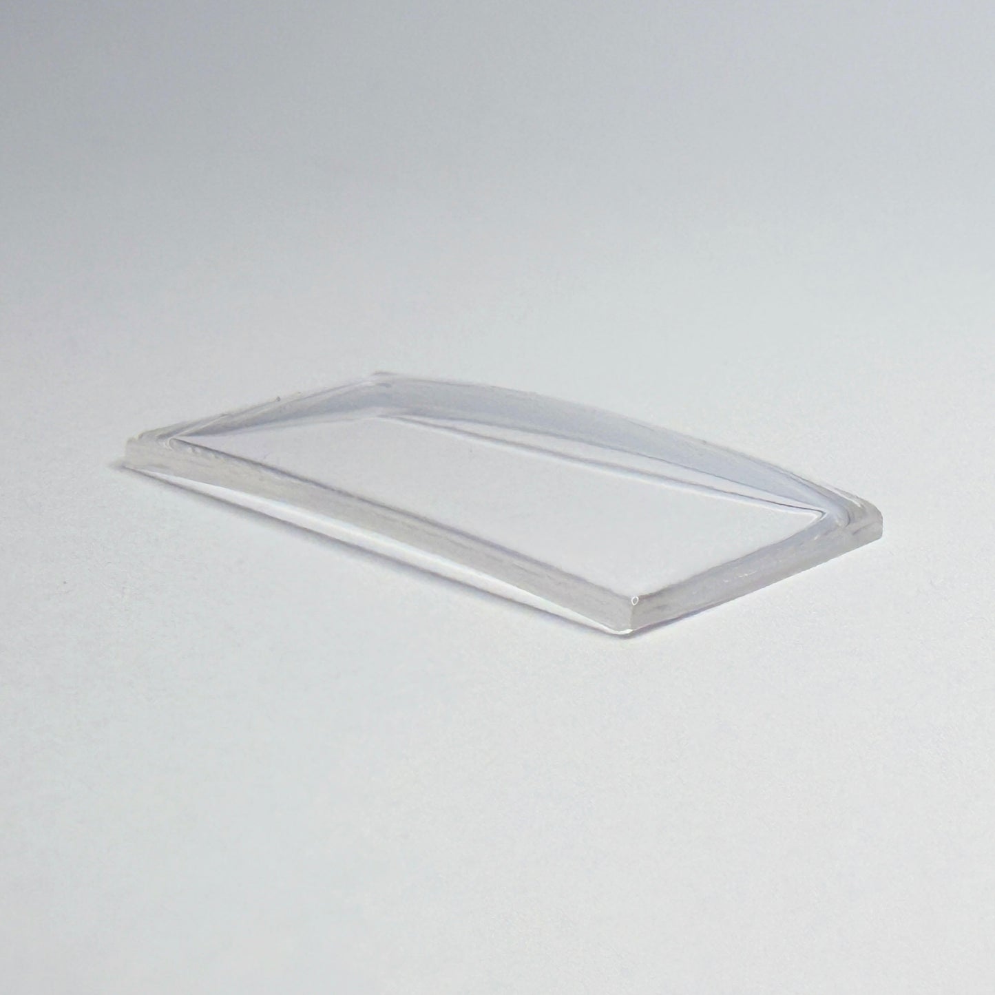 Rectangle - Bottom Edge Curved (Long Sides) - G-S Flexo Acrylic Watch Crystals - Vintage New Old Stock