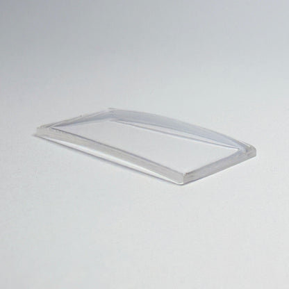Rectangle - Bottom Edge Curved (Long Sides) - G-S Flexo Acrylic Watch Crystals - Vintage New Old Stock