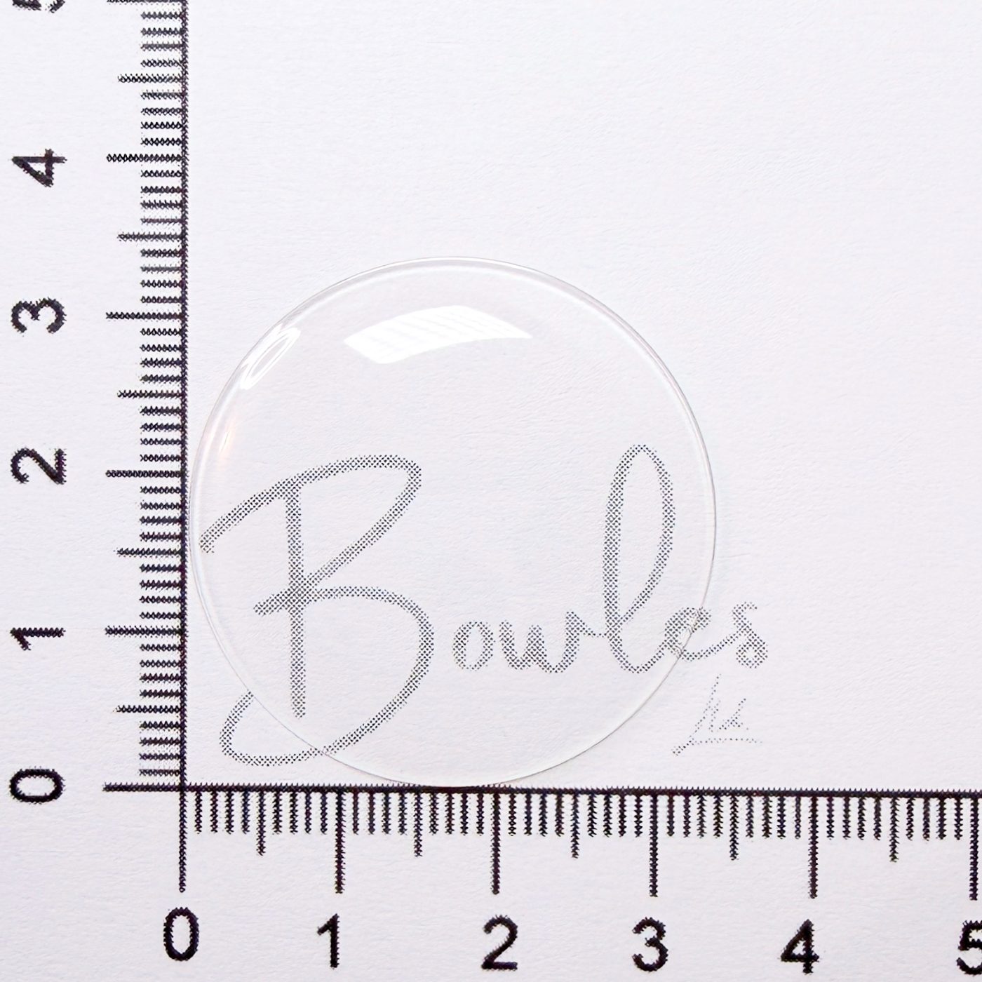 33.5mm Round Low Dome Mineral Glass Watch Crystal - Antique New Old Stock - image 1