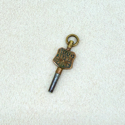 Antique Advertising Pocket Watch Winding Key – Shelley Leeds & Bradford – 1.4mm
