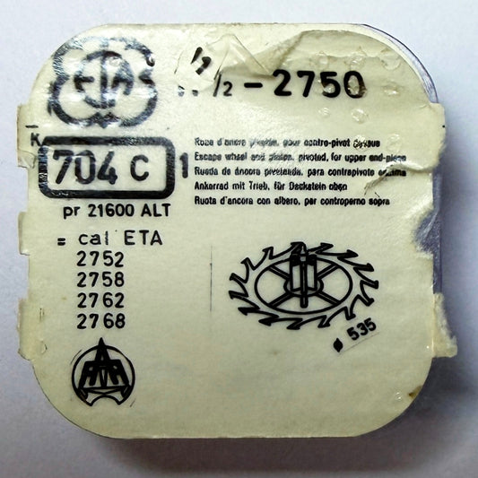 ETA 2750 - Escape Wheel & Pinion - 704 C