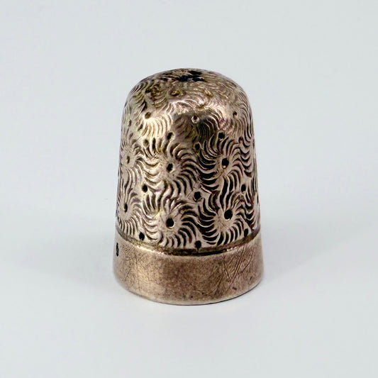 Antique Sterling Silver Thimble – Birmingham 1919 – S. J. Levi & Co.