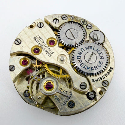 AS 676 “Walker Unbreakable” Watch Movement & Dial - 15 Jewel - Working
