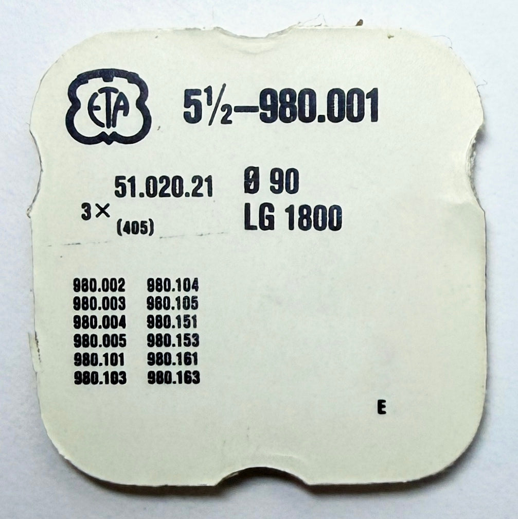 ETA 980.001 - Winding Stem - 405 (51.020.21)