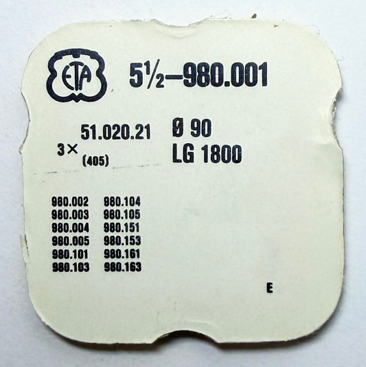 ETA 980.001 - Winding Stem - 405 (51.020.21)
