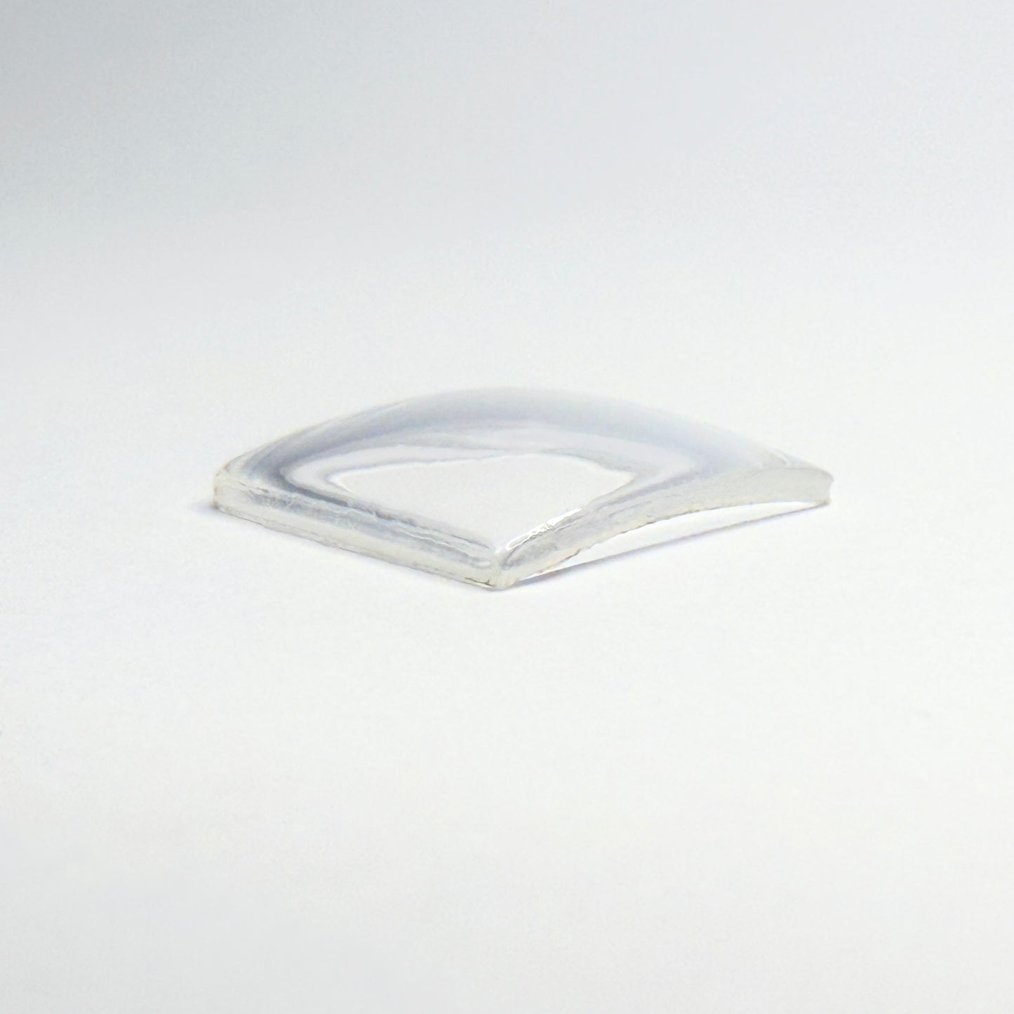 Square - Bottom Edge Curved (One Side) - G-S Flexo Acrylic Watch Crystals - Vintage New Old Stock