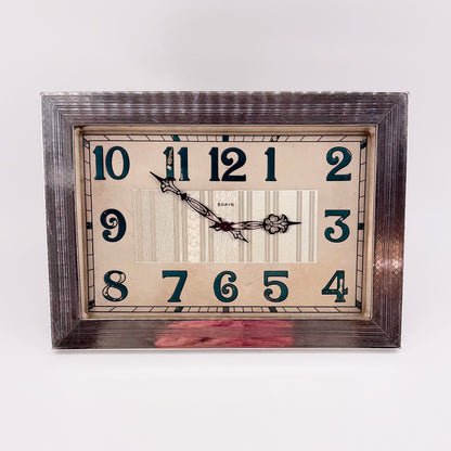 Antique Britannia Silver Mounted Art Deco 8 Day Desk Clock – London 1929