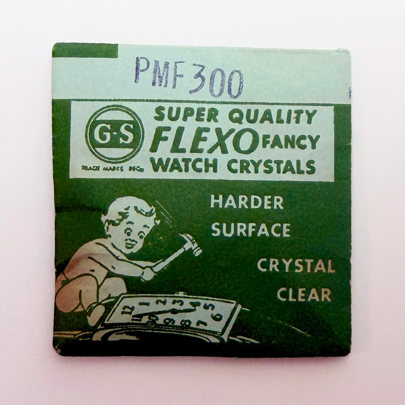 Fancy - Bottom Edge Curved (Long Sides) - G-S Flexo Acrylic Watch Crystals - Vintage New Old Stock