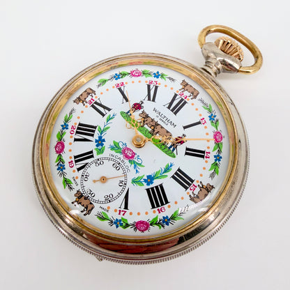 Waltham 17 Jewel Pocket Watch – Swiss Unitas Movement – Working