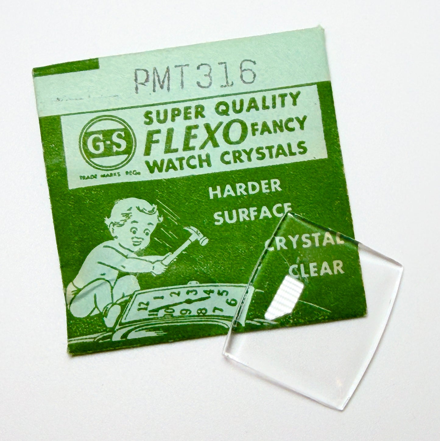Tonneau / Barrel (PMT Series) - Bottom Edge Curved (Both Sides) - G-S Flexo Acrylic Watch Crystals - Vintage New Old Stock