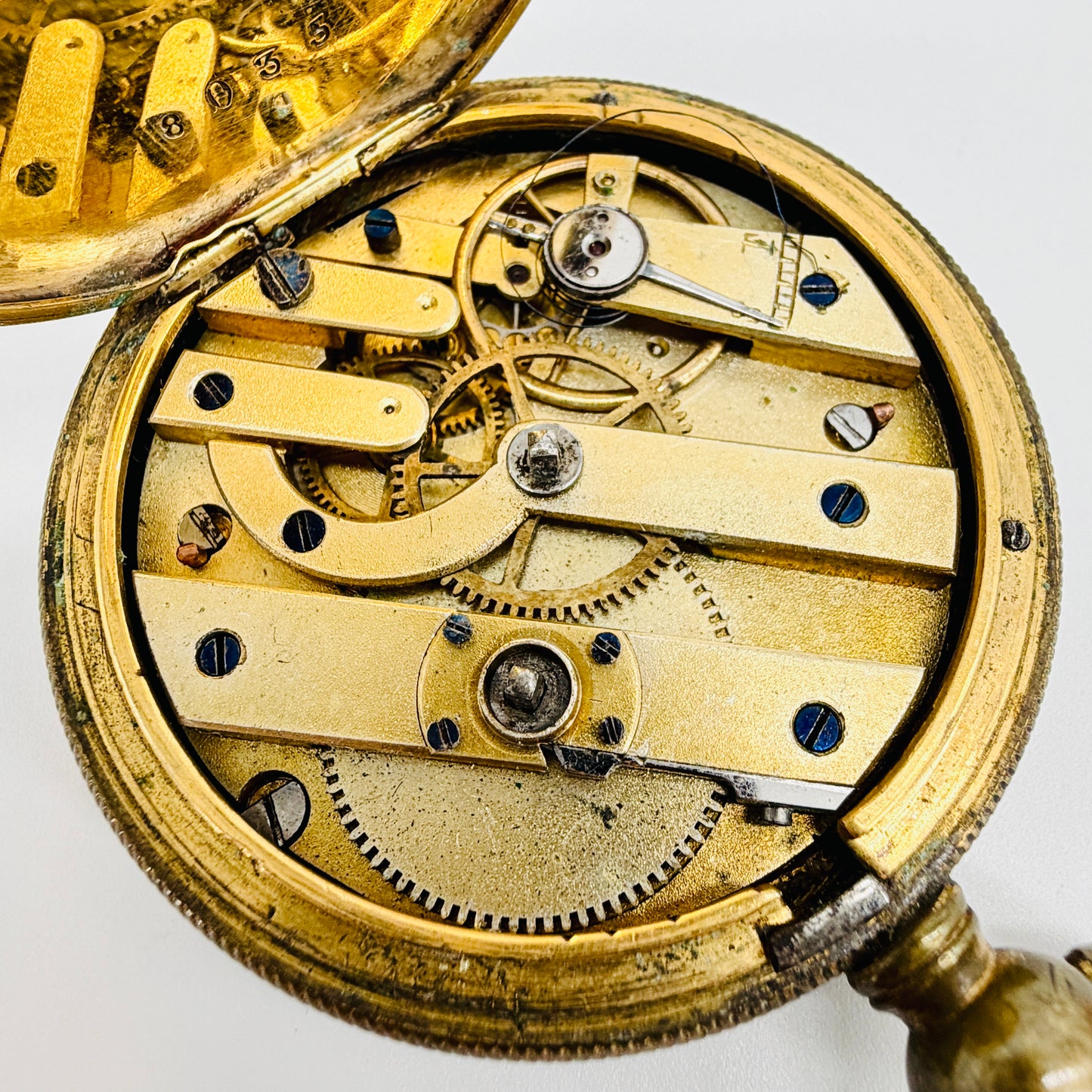 Antique Swiss Pocket Watch - 48mm - Spares or Repair