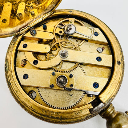 Antique Swiss Pocket Watch - 48mm - Spares or Repair