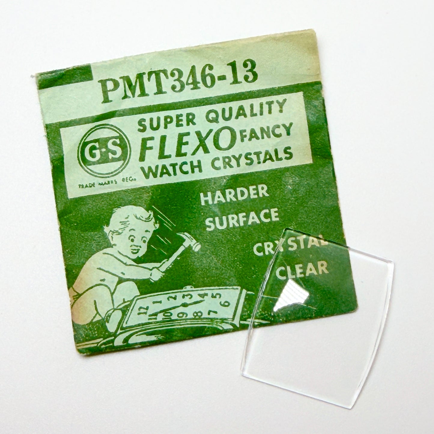 Tonneau / Barrel (PMT Series) - Bottom Edge Curved (Long Sides) - G-S Flexo Acrylic Watch Crystals - Vintage New Old Stock