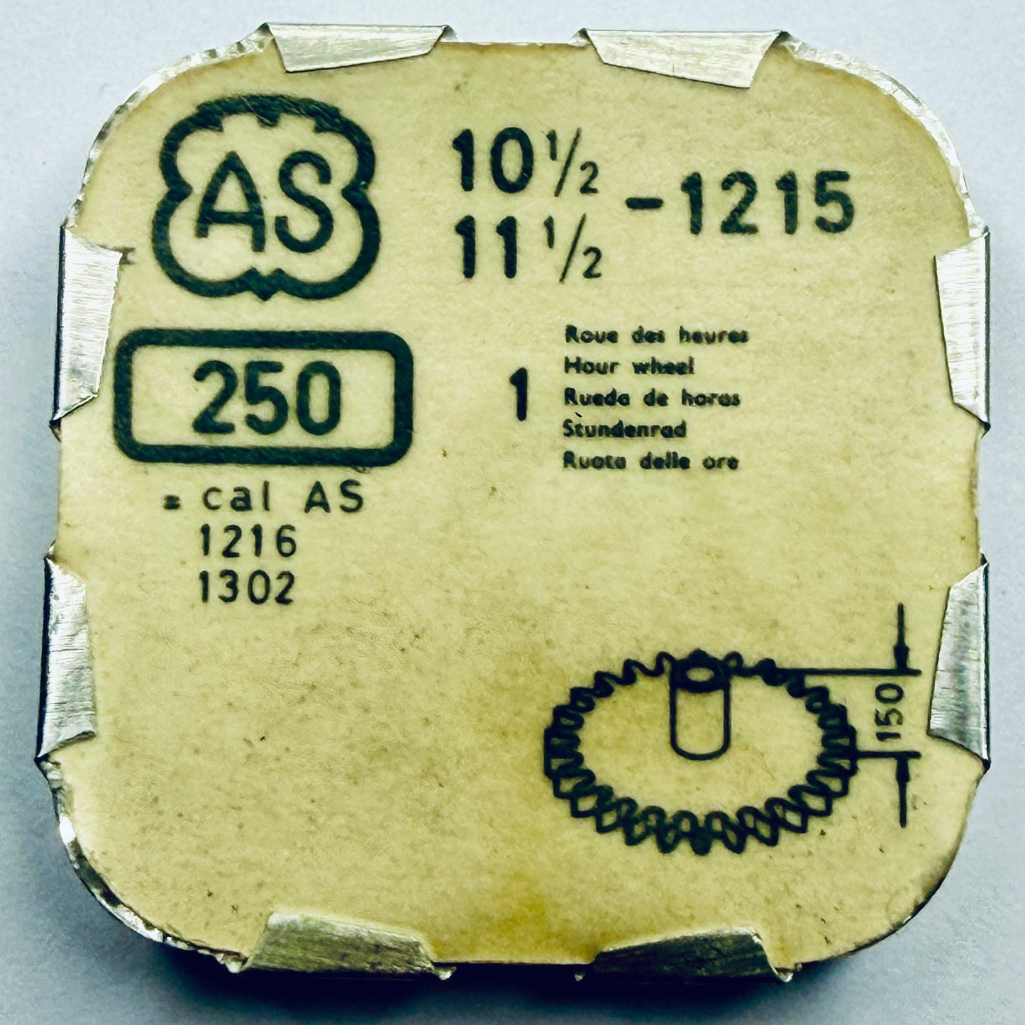 AS 1215 – Hour Wheel, Height 1.50mm - 250