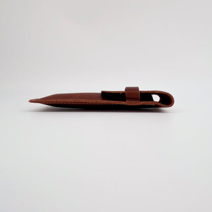 Handmade Genuine Leather Watch Sleeve / Pen Case – Medium Brown Travel Pouch