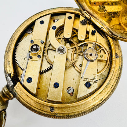 Antique Swiss Pocket Watch - 48mm - Spares or Repair