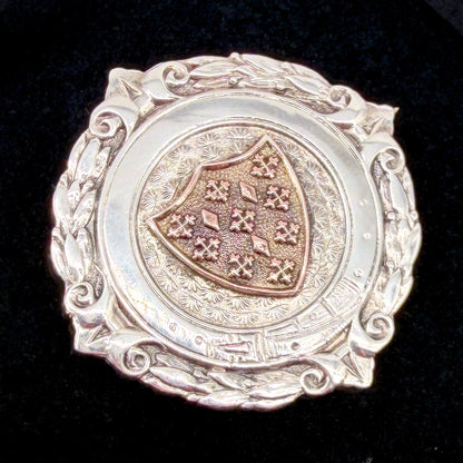 Antique Sterling Silver & Gilt Brooch – Birmingham 1927 – Charles Usher
