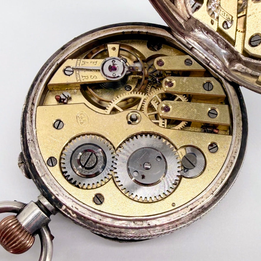 Antique Swiss 935 Silver Pocket Watch - Gédéon Thommen G.T. - Working