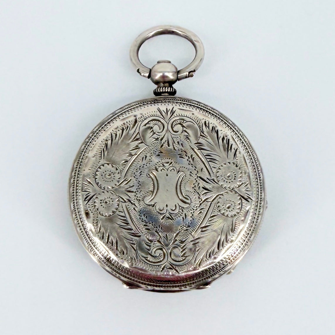 Antique Swiss Silver Cased Pocket Watch - Working
