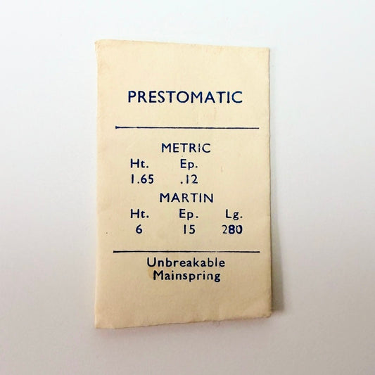 Prestomatic Mainspring - H 1.65 × T 0.12 × L 280 mm - image 1