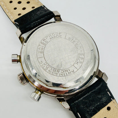 Vintage Freeson Black Dial Chronograph Watch - Landeron 48 - c.1960s
