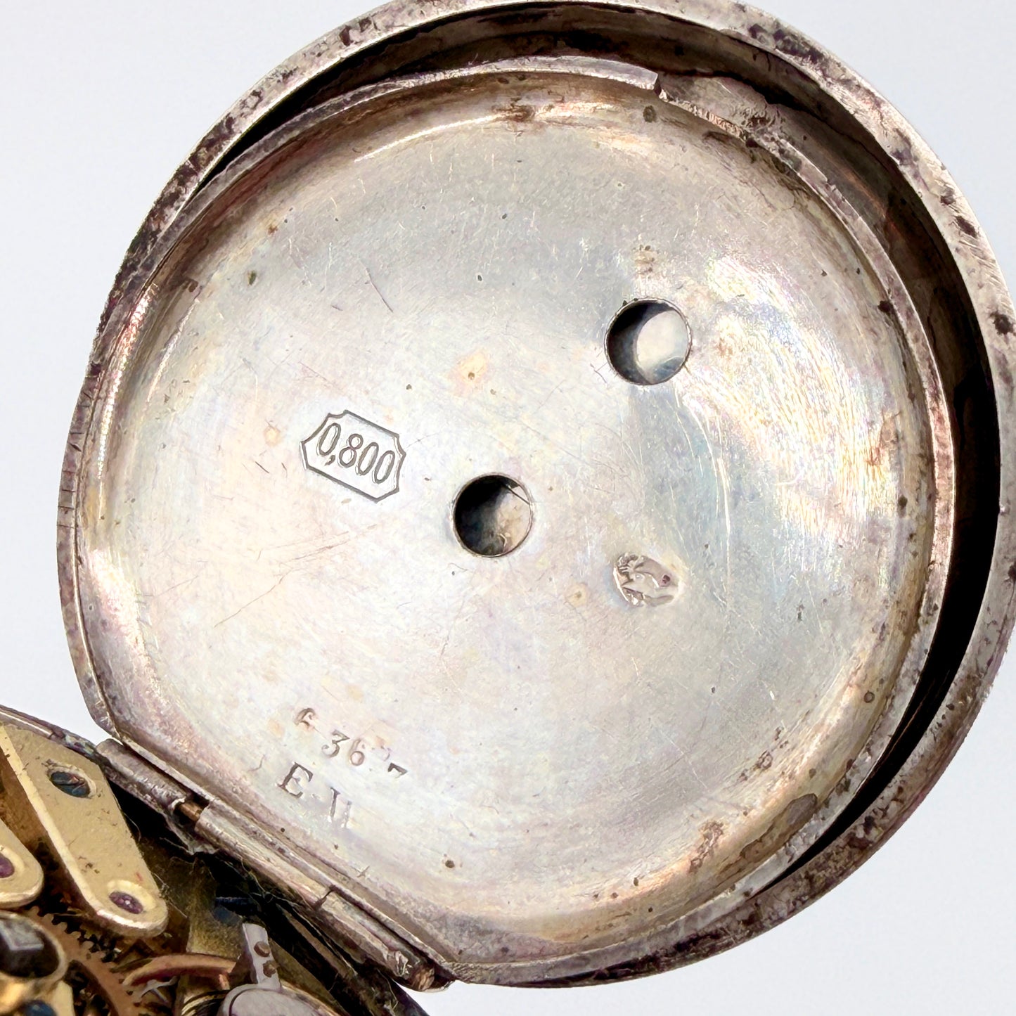 Antique Swiss Silver Cased Pocket Watch - Working