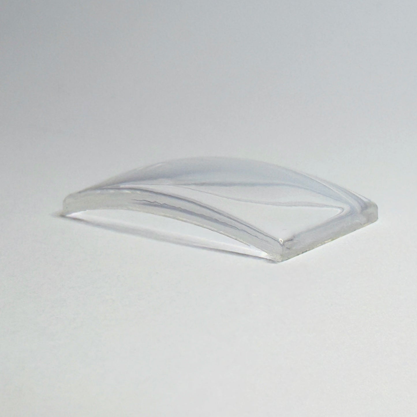 Rectangle - Bottom Edge Curved (Long Sides) - G-S Flexo Acrylic Watch Crystals - Vintage New Old Stock