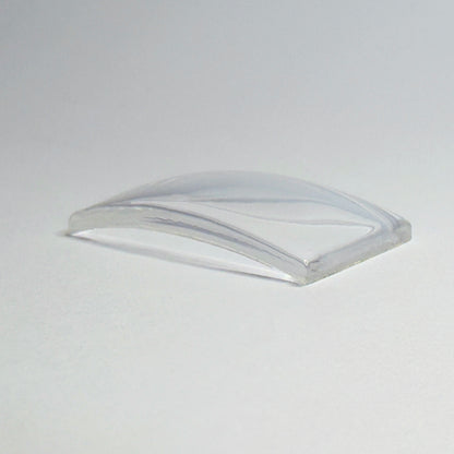 Rectangle - Bottom Edge Curved (Long Sides) - G-S Flexo Acrylic Watch Crystals - Vintage New Old Stock