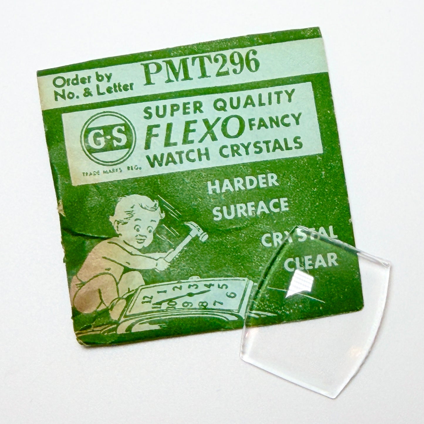 Tonneau / Barrel (PMT Series) - Bottom Edge Curved (Both Sides) - G-S Flexo Acrylic Watch Crystals - Vintage New Old Stock