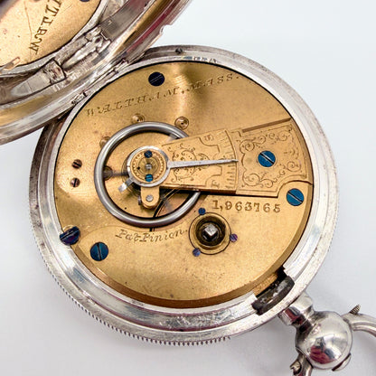 Antique Silver Waltham Pocket Watch – Model 1876 - c.1882 – Working