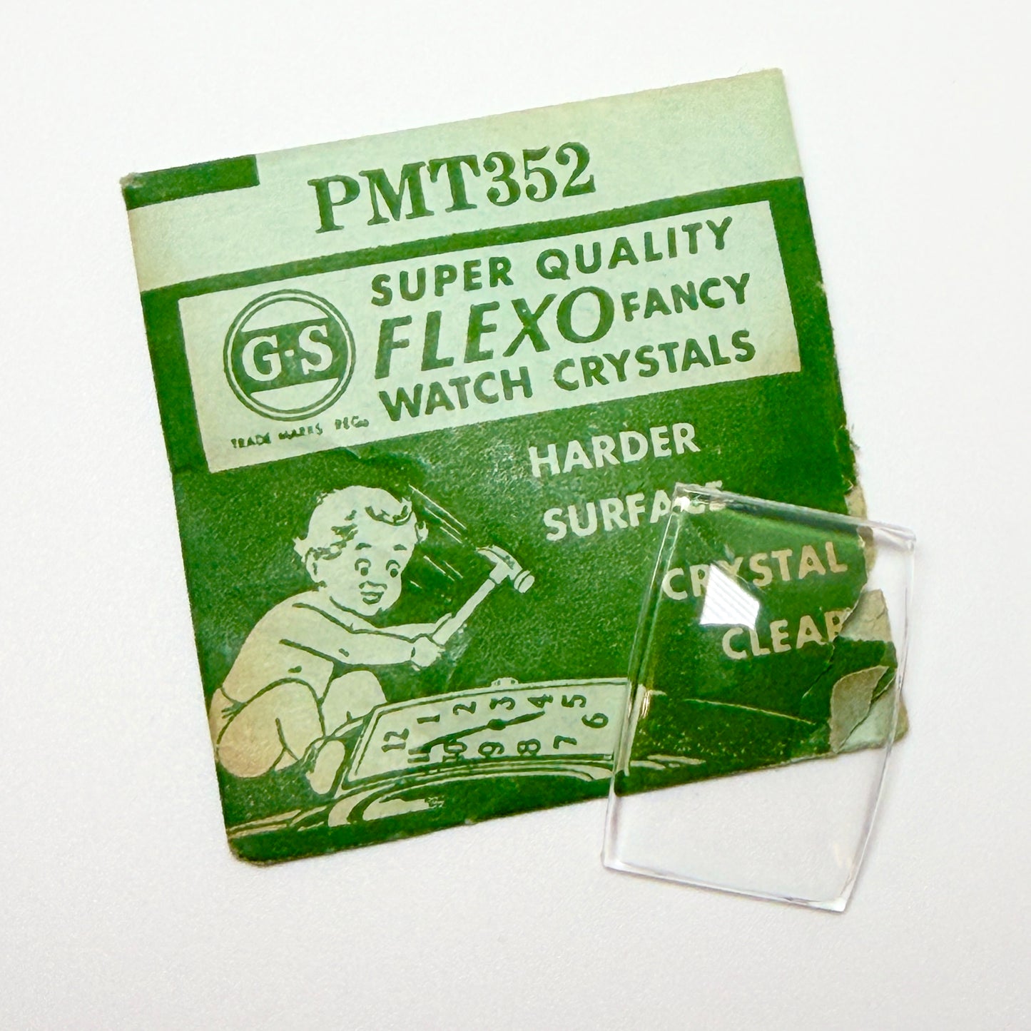 Tonneau / Barrel (PMT Series) - Bottom Edge Curved (Long Sides) - G-S Flexo Acrylic Watch Crystals - Vintage New Old Stock