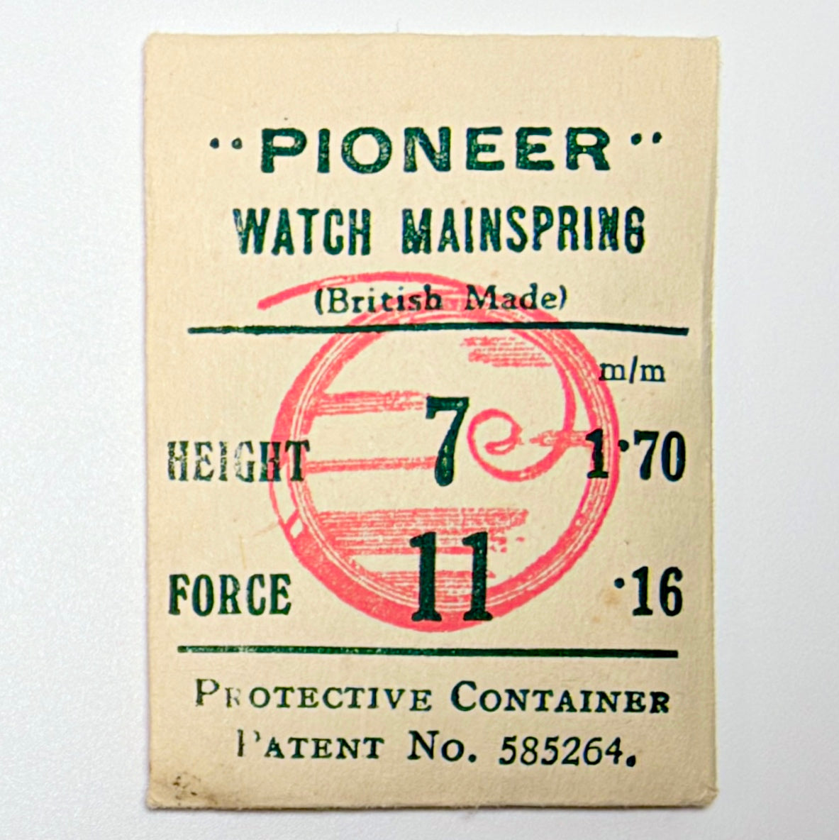 Pioneer Mainspring - H 1.7 mm × T 0.16 mm - image 1