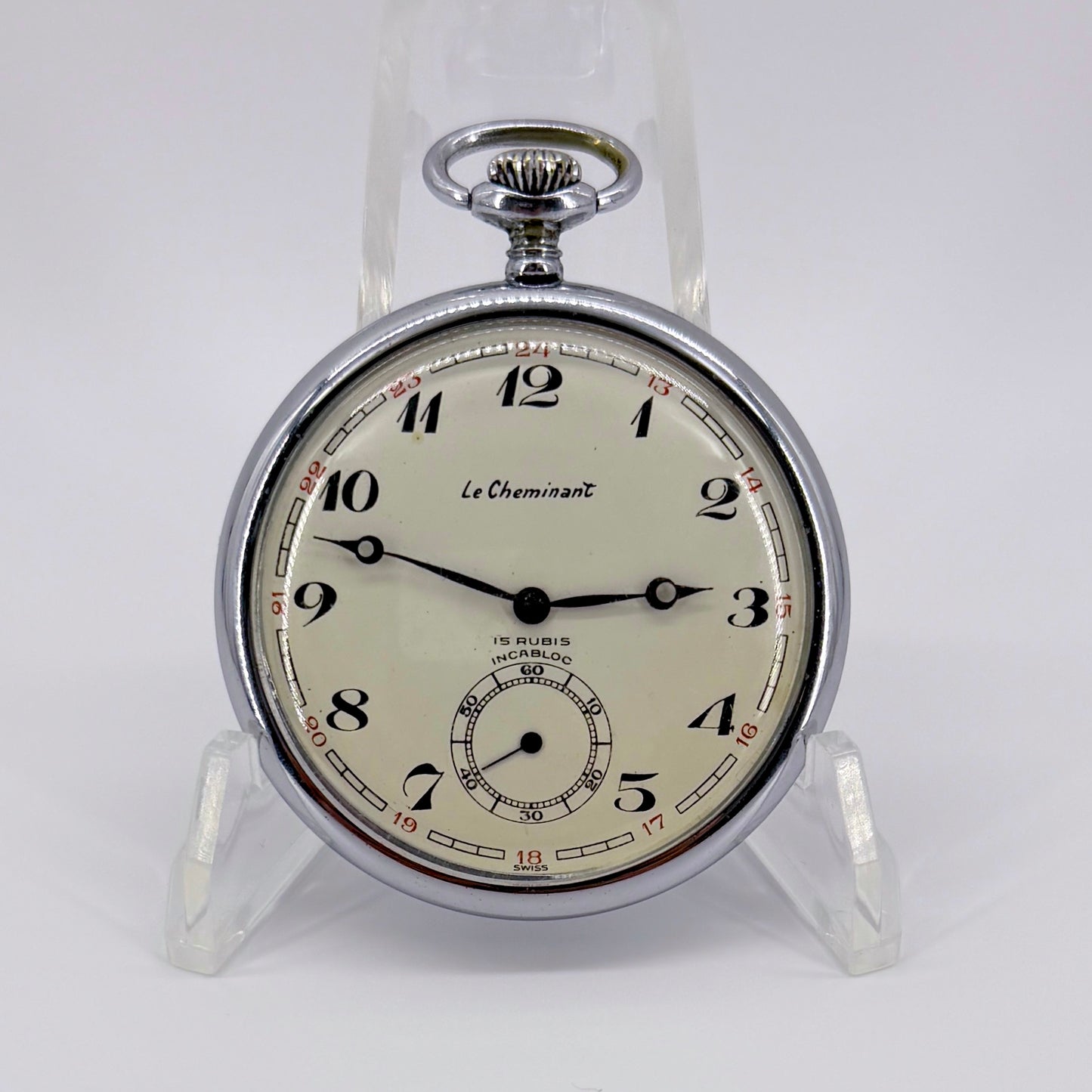 Vintage Le Cheminant Pocket Watch – 15 Jewel Swiss UT 6497 – Working