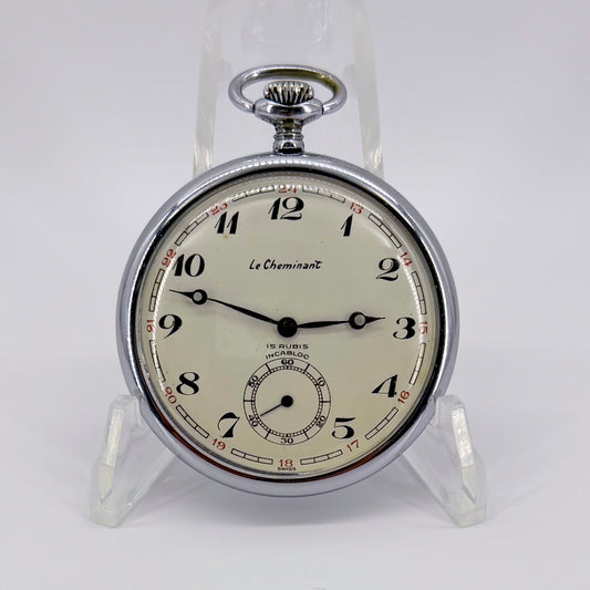 Vintage Le Cheminant Pocket Watch – 15 Jewel Swiss UT 6497 – Working