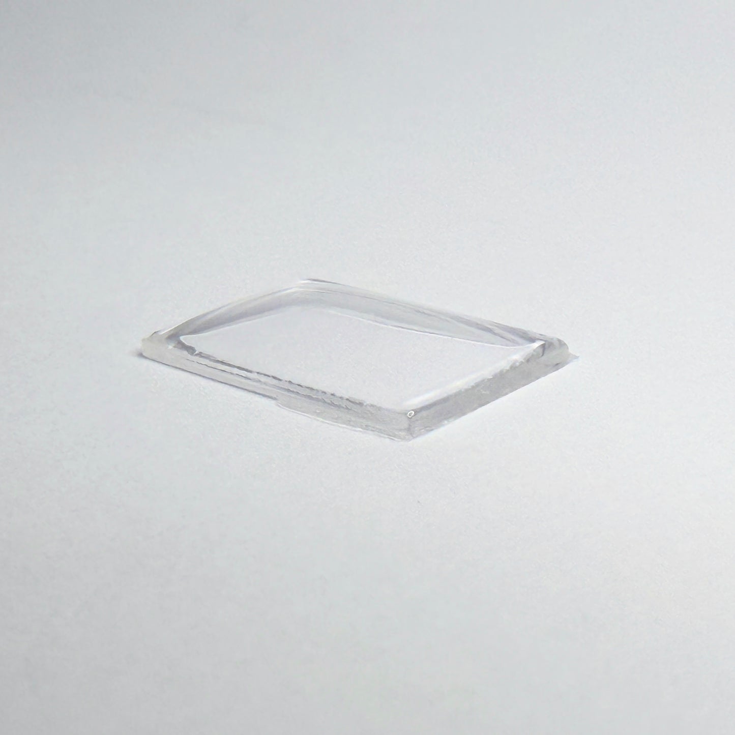 Rectangle Domed - Bottom Edges Flat - G-S Flexo Acrylic Watch Crystals - Vintage New Old Stock