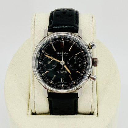 Vintage Freeson Black Dial Chronograph Watch - Landeron 48 - c.1960s
