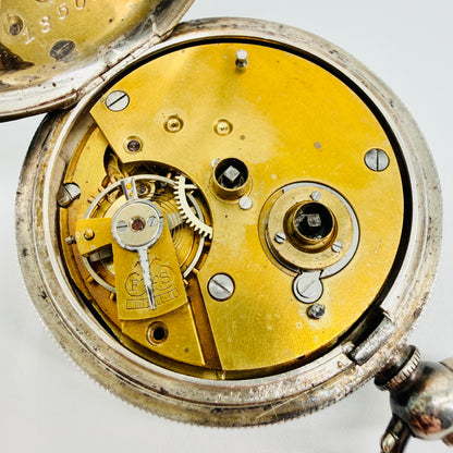 Antique Silver Pocket Watch – London Import 1918 – William Henry Sparrow – Spares/Repair