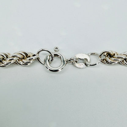 Brand New 925 Sterling Silver Rope Chain Bracelet
