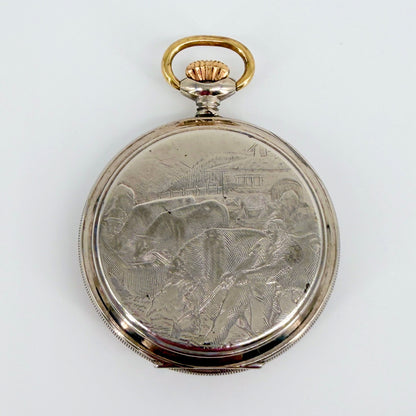 Waltham 17 Jewel Pocket Watch – Swiss Unitas Movement – Working