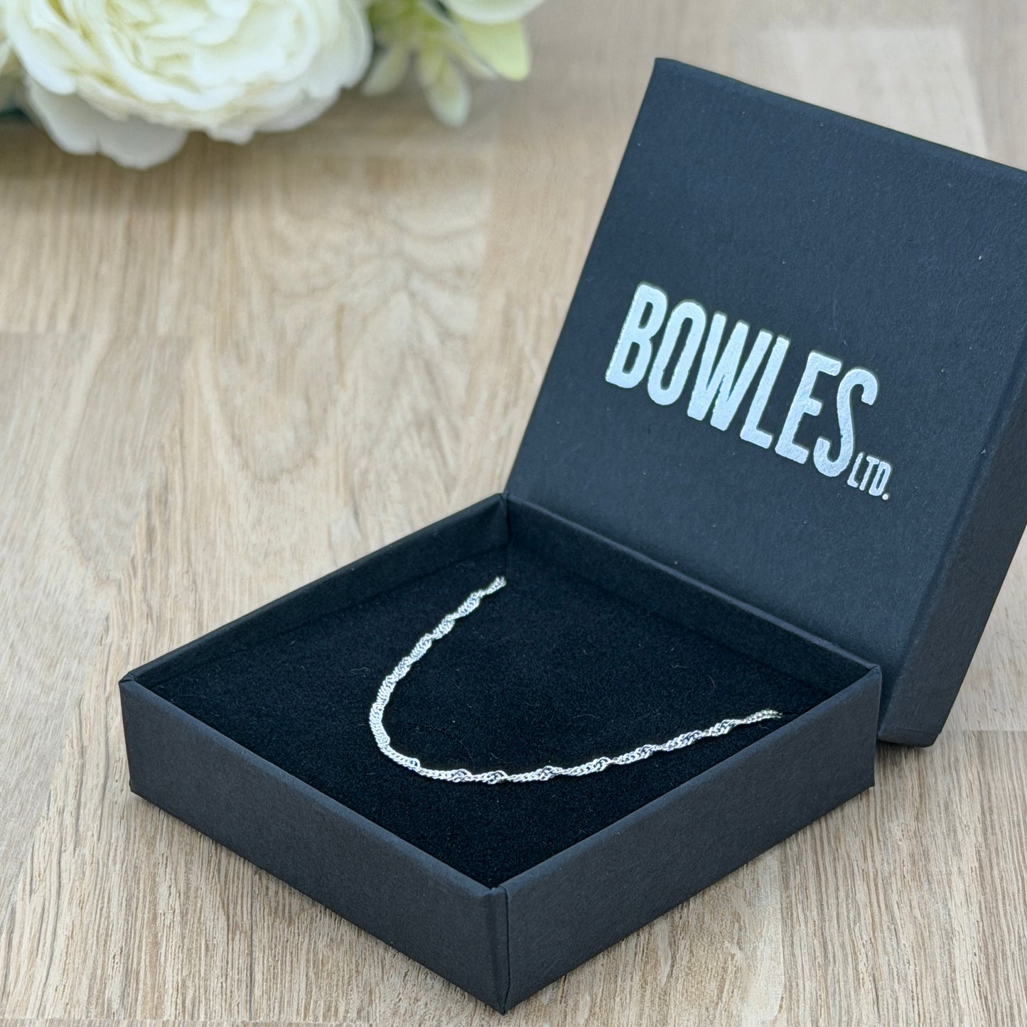 Brand New 925 Sterling Silver Singapore Chain Necklace – 18" (45cm)