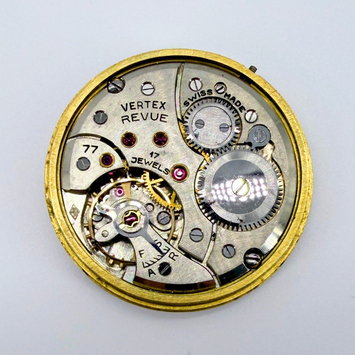 Vertex Revue 77 Watch Movement – 17 Jewels – Working