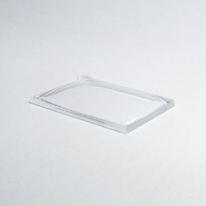 Rectangle Domed - Bottom Edges Flat - G-S Flexo Acrylic Watch Crystals - Vintage New Old Stock