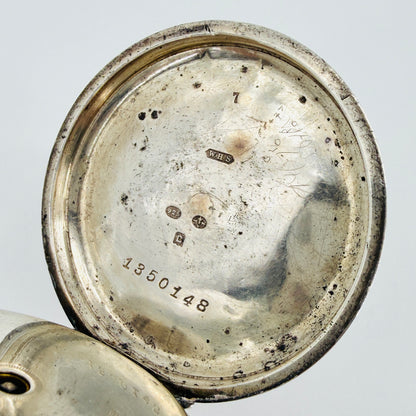 Antique Silver Pocket Watch – London Import 1918 – William Henry Sparrow – Spares/Repair