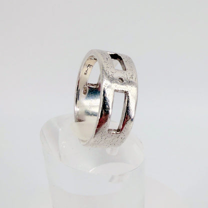 Vintage Kit Heath Sterling Silver & Diamond Ring, London Hallmark, UK Size T - image 7
