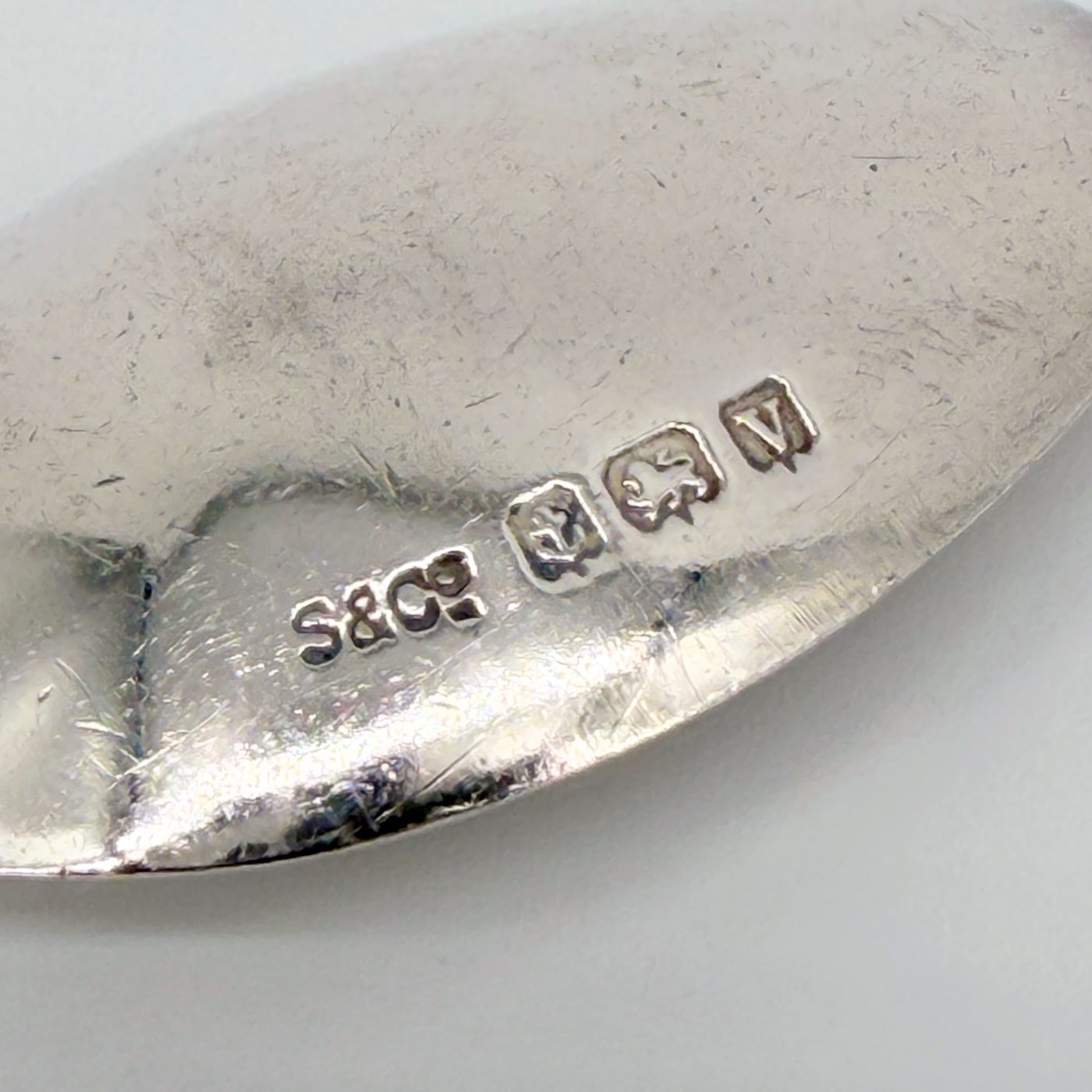Sterling Silver Manchester Souvenir Tea Spoon, Birmingham 1945, Sydney & Co. - image 6