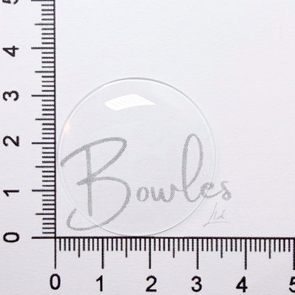 33.4mm Round Low Dome Mineral Glass Watch Crystal - Antique New Old Stock - image 1